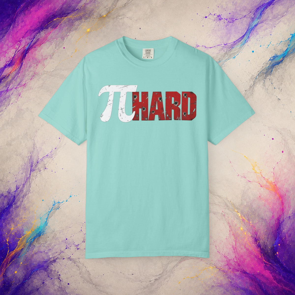 Pi Hard Tee | Distressed Math Action Shirt