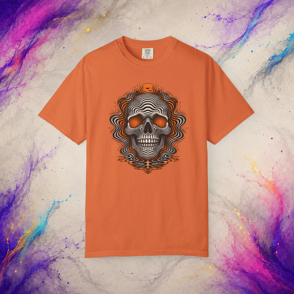Hypnotic Skull Tee | Optical Illusion Halloween Shirt