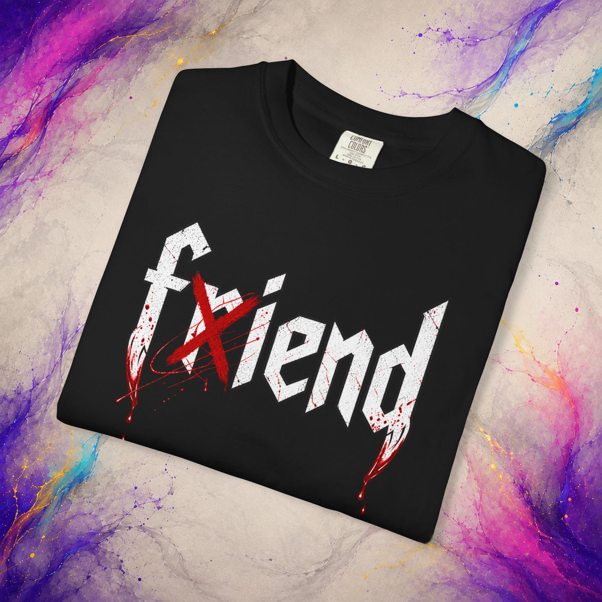Friend/Fiend Tee | Minimal Horror Graphic Shirt