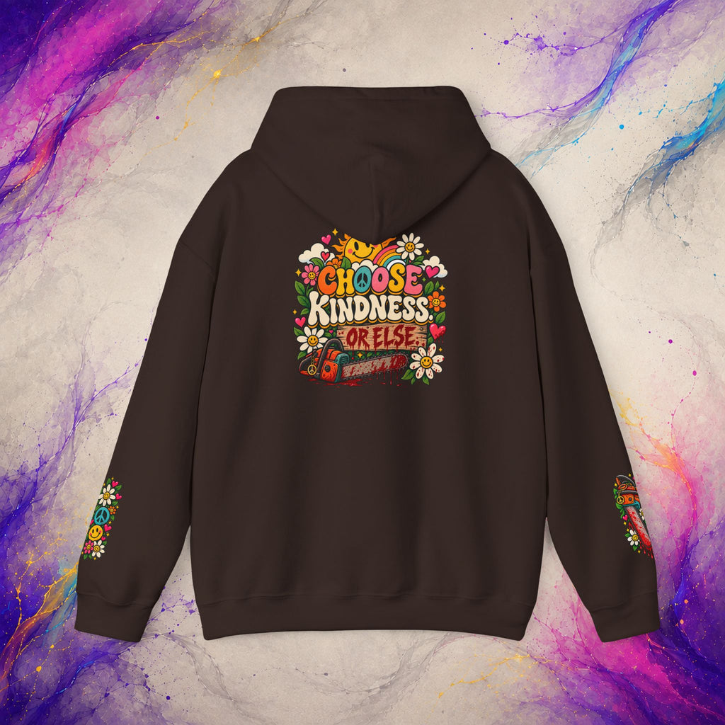 Choose Kindness Pullover | Retro Dark Humor Peace Hoodie