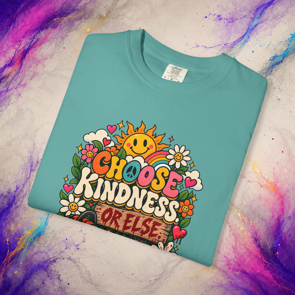 Choose Kindness or Else Tee | Retro Dark Humor Peace Shirt