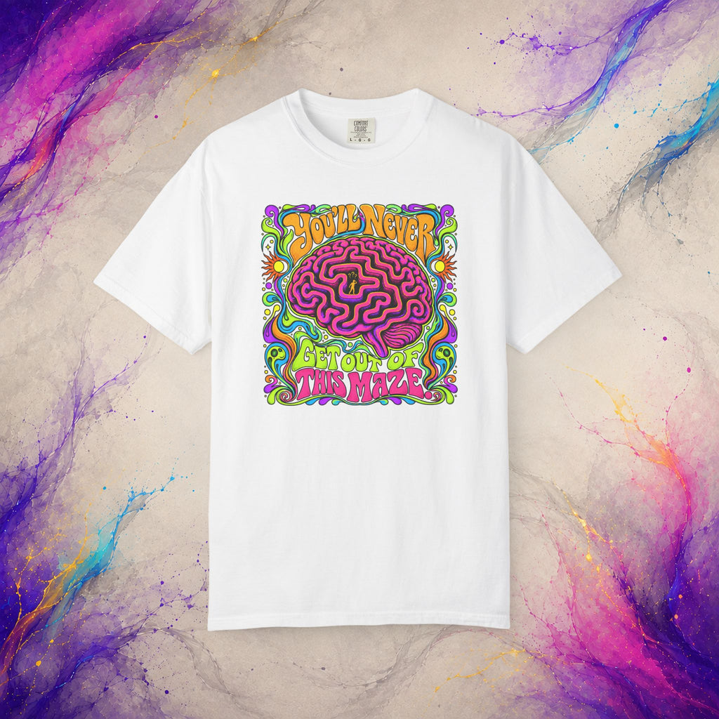 You’ll Never Get Out of This Maze T-Shirt | Psychedelic Brain Graphic Tee