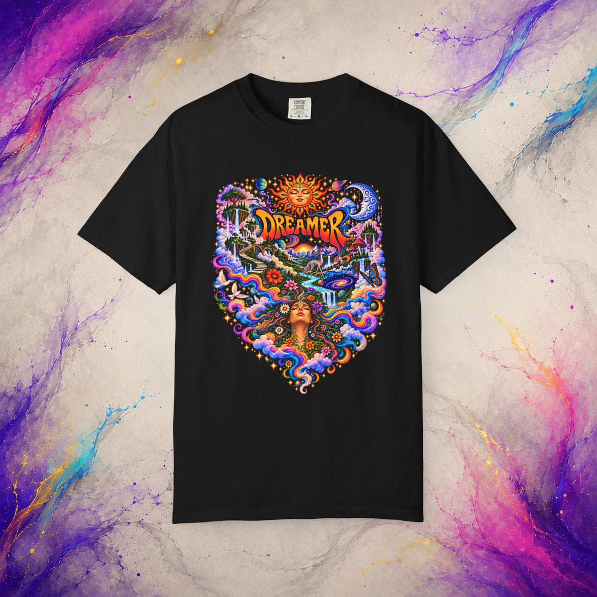 Dreamer Tee | Psychedelic Cosmic Nature Graphic T-Shirt