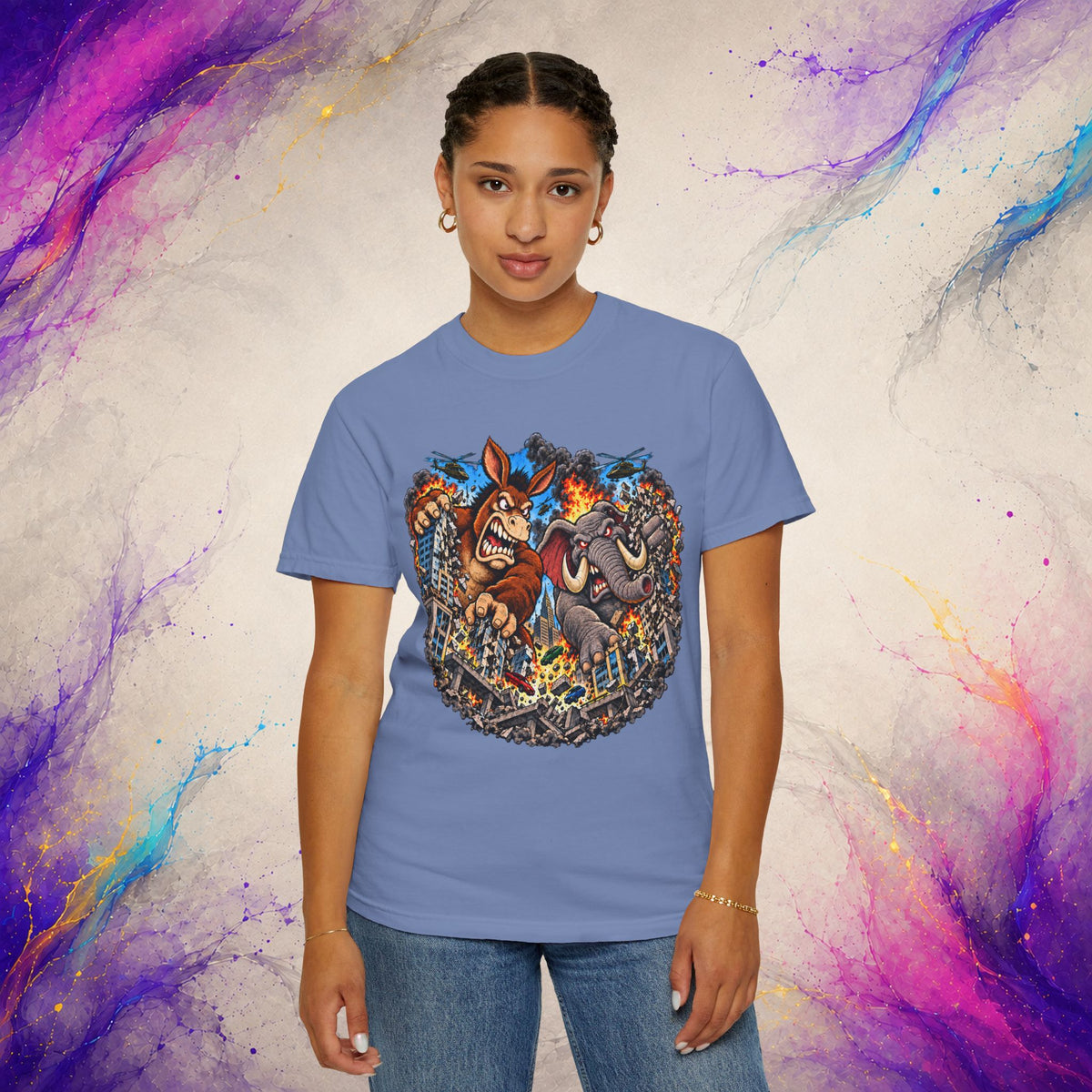 Two-Party Monster Mayhem Tee | Political Satire T-Shirt