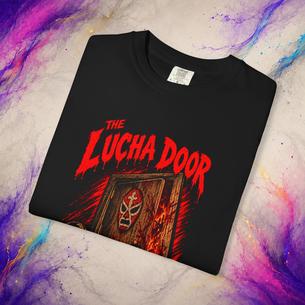 The Lucha Door Tee - Wrestling Horror Graphic Shirt
